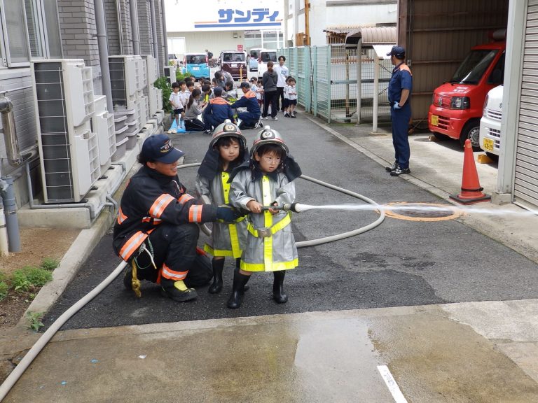 消防署見学　㉒　すみれ組