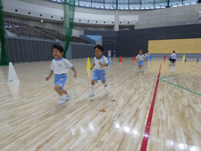 運動会予行練習　④　年中組